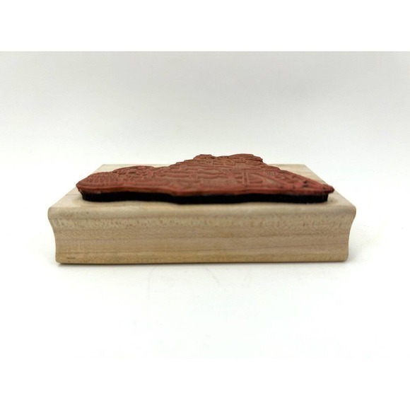 Vintage Rubber Stamp Bunnies Decorating A‎ Christmas Tree Carrots Rabbits Garden - Picture 4 of 7